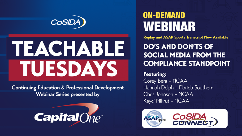 ON DEMAND: Capital One Webinar: Do's and Don'ts for Social Media Today From A Compliance Standpoint